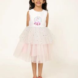A Little Fable Girls Off White Embellished Dress-image-20