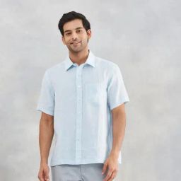 Fabindia Fashion Snow Straight Fit Woven Design Shirt-image-42