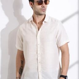 Thomas Scott Cream Slim Fit Printed Shirt-picture-5
