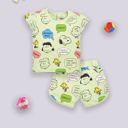 YK X Tinyo Infant Girls Printed Pure Cotton Top with Shorts-picture-32