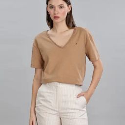 Tommy Hilfiger Brown Organic Cotton Solid T-Shirt-image-15