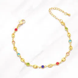 Peora Multicolor Synthetic Stone Studded Fancy Openable Bracelets-image-34
