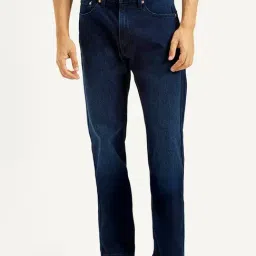 Levi's 505 Navy Regular Fit Jeans-picture-38