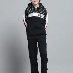 Monte Carlo Boys Printed Navy Blue Hooded Neck Full Sleeve Tracksuit-image-36