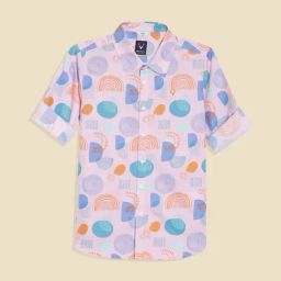 Allen Solly Boys Pink Print Casual Shirt-image-54