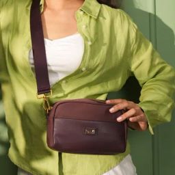 Inc.5 Maroon Textured Medium Cross Body Bag-picture-17