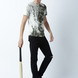 Huetrap Men White & Grey Printed Round Neck T-shirt-image-72