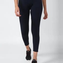 Reebok Black Mid Rise Sports Tights-image-96