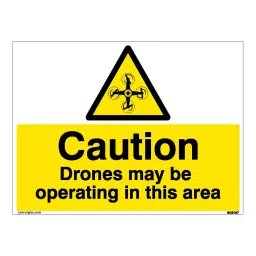 SUNSIGNS  Caution Drones May Be Operating In This Area Signages Size 400x300 mm HP Print + Vinyl + Sun Board, SN0167-image-11