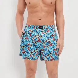 American Eagle Blue  Regular Fit Printed Boxers-image-33