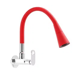 CLINTON Max RED Dual Flow Brass Flexible Sink Cock with 360 Degree Spout for Kitchen-15