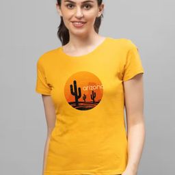 Moda Rapido Women Graphic Printed Round Neck Cotton T-shirt-picture-5