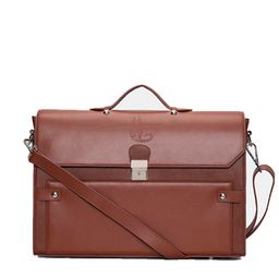 TIGER MARRON Leather Laptop Bag-48