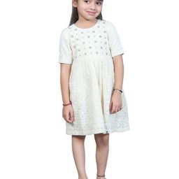 EthIndia Girls Embellished A-Line Knee Length Dress-image-22