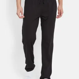 Octave Jet Black Cotton Regular Fit Trackpants-image-22