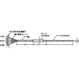 Omron Temperature Sensor Regular-use Type, E52-P50AY D=4.8 1M image 2