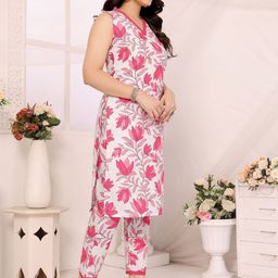 Moda Rapido Women Floral Printed Regular Kurta with Pyjamas-47