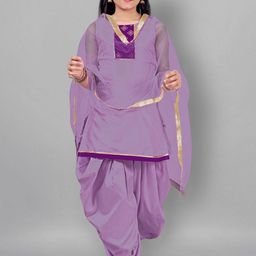 Sangria Girls Round Neck Kurta, Dhoti & Dupatta Set-31