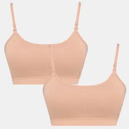 SillySally Pack Of 2 Sleeveless Solid Padded Bras - Skin-picture-33