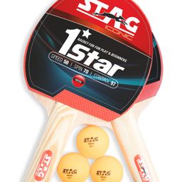 Stag Iconic Professional 1 Star Table Tennis (T.T) Set - Table Tennis Rackets and T.T Orange Balls Included| All-in-One Ping Pong Paddle Playset - Multicolor-20
