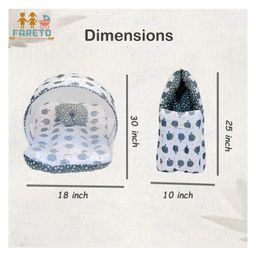 Fareto Baby Sleeping Essential Mattress with Net Bedding Set Combo Carry Bag, Grey image 3