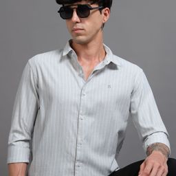 PAUL STREET Men Sharp Slim Fit Opaque Striped Casual Shirt-image-96