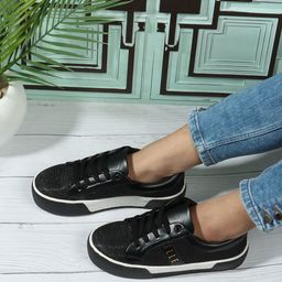 ELLE Women Textured Sneakers-15