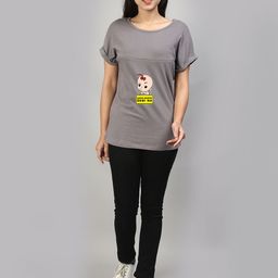 SillyBoom Graphic Printed Extended Sleeves Maternity Feeding T-shirt-image-99