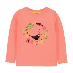 Cherry Crumble By Nitt Hyman Kids Peach Embroidered Sweatshirt-image-78