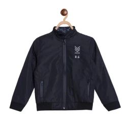 Blue Giraffe Kids Black Solid Jacket-image-101