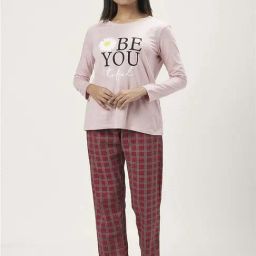 Dreamz by Pantaloons Pink & Red Cotton Printed T-Shirt & Pyjama Set-picture-3