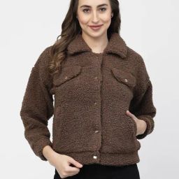 Juelle Brown Front-Open Sweatshirt-image-18
