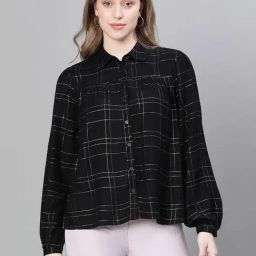 Oxolloxo Black Checks Shirt-image-124