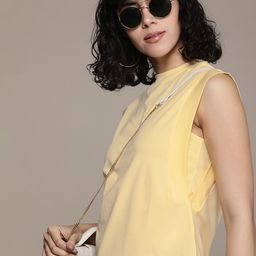 French Connection Solid Cropped T-shirt-image-26