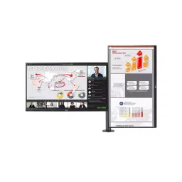 LG 27 inch IPS Panel 5 ms QHD Monitor Ergo Dual with USB Type-C and Daisy Chain, 27QP88D-B2 image 2