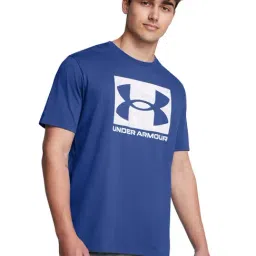 Under Armour Blue Cotton Regular Fit Logo Printed Sports T-Shirt-picture-24