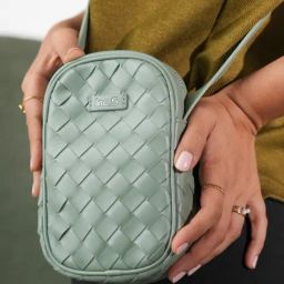 Inc.5 Sea Green Woven Medium Cross Body Bag-picture-29