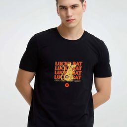 Enciger Men Printed Applique T-shirt-image-30