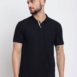 Cantabil Men Solid Polo Collar Cotton T-shirt-picture-8