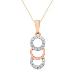 Malabar Gold and Diamonds 18k Rose Gold & Diamond Mine Pendant without Chain for Women-picture-5