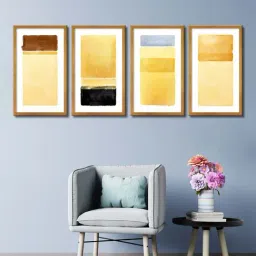 999store Gold & Black Abstract Canvas Wall Painting-14