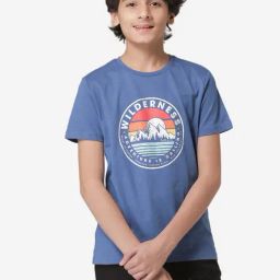 Red Tape Kids Blue Printed T-Shirt-image-79