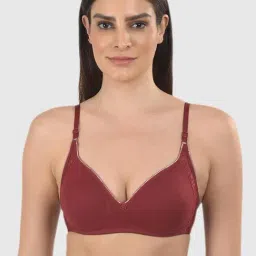 mod & shy Maroon Solid Non-padded Bra-picture-44