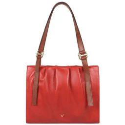 Hidesign Malasana Red Solid Medium Shoulder Handbag-image-13