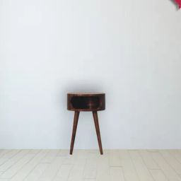 Artisan Furniture Brown Wood Alina Open Honey Bedside Table-14