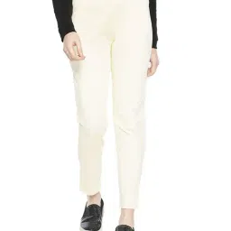 Dollar Missy Cream Regular Fit Cigarette Trousers-image-113