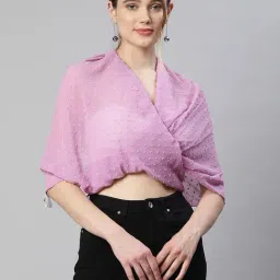 Global Republic Lavender Self Design Stole-picture-43