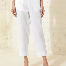 Fabindia White Cotton Pants-image-35