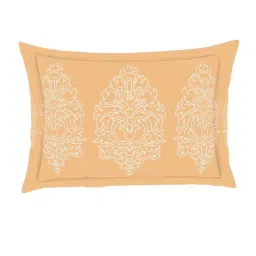 Spaces ATRIUM PLUS ECOM Blue & Peach Cotton 210 TC Double Bedsheet with 2 Pillow Covers image 5