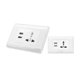 Total THESST181101US 16A 118X80 mm Electric Universal Socket White-picture-15